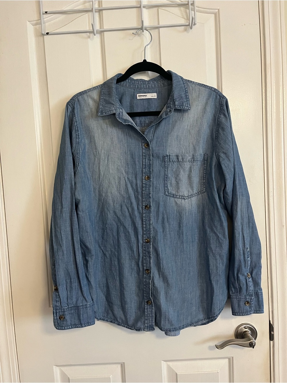 5 for $30 Sonoma Light Blue Denim Button-Down Shirt